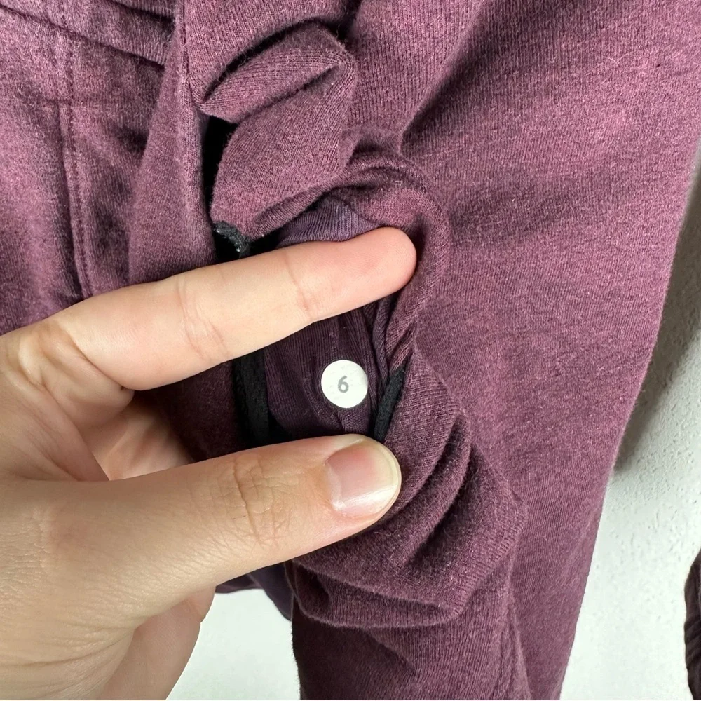 Lululemon Heathered Bordeaux Drama Purple Maroon That’s A Wrap Snap Jacket 6